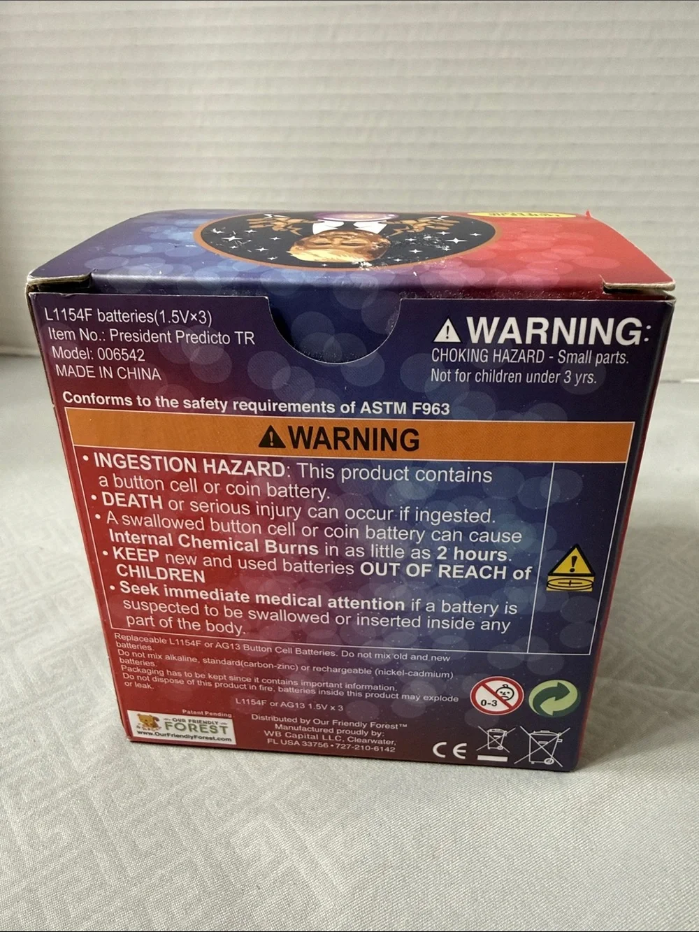 Talking President Predicto Fortune Teller Multicolor Light- Up Sounds Party Ball